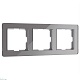 рамка werkel acrylic на 3 поста графит w0032704 4690389184895