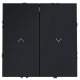 выключатель встраиваемый voltum s70 для жалюзи 10а, (графит) vls020707