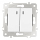 выключатель двухклавишный с подсветкой arte milano 203.31-2.white