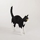 настольная лампа jobby the cat black and white seletti