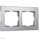 рамка на 2 поста werkel aluminium алюминий w0021706 4690389158032