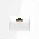 розетка компьютерная встраиваемая voltum s70 rj45 кат.6, (белый глянцевый) vls060101