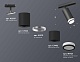 комплект трекового светильника ambrella light track system xt (a2537, c7422, a2011, c7402, n7121) xt7402110