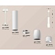 комплект подвесного светильника ambrella light techno spot xp1122004 swh/fr белый песок/белый матовый (a2301, c6355, a2010, c1122, n7170)