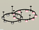 комплект подвесного светильника ambrella light techno ring xr92221200 (a9222, a9227, c9238, c9232, n8486, n8484)
