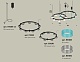 комплект подвесного светильника ambrella light techno ring xr92091300 (a9209x2, c9242, c9238, n8488, n8480)