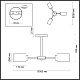 люстра на штанге lumion dallin 5639/3c