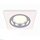 комплект встраиваемого светильника ambrella light techno spot xc7631003 swh/psl белый песок/серебро полированное (c7631, n7012)