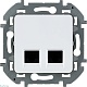 розетка компьютерная двойная rj45 legrand inspiria 673840