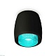 комплект накладного светильника ambrella light techno spot xs1142023 sbk/bl черный песок/голубой (c1142, n7194)