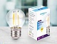 лампа светодиодная филаментная ambrella light e27 6w 4200k прозрачная 203915