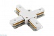 коннектор х-образный denkirs dk track white tr1104-wh