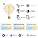 лампа светодиодная диммируемая филаментная gauss smart home filament diamond e27 6,5w 2000-5500k золотистая 1370112