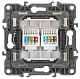 розетка информационная двойная 2xrj45 эра 12-3108-04 б0014732