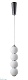 подвесной светильник crystal lux desi desi sp4 chrome/white