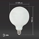 лампа светодиодная эра e27 15w 4000k f-led g125-15w-840-e27 opal б0047039