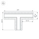 тройник arlight sl-linia45-fantom 030107