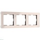 рамка werkel acrylic на 3 поста айвори w0032743 4690389186295