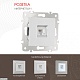 розетка телефонная rj11 arte milano 203.51-1.silver