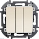 выключатель трехклавишный legrand inspiria 673641