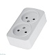 розетка накладная 2-местная stekker basic pst10-502-20 50075