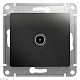 розетка tv оконечная 1db systeme electric glossa антрацит gsl000791