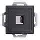 розетка hdmi systeme electric atlasdesign карбон механизм atn001080