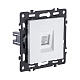 розетка ethernet rj45 cat.6, белый kollinger asthetik as-017wh