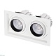 встраиваемый светильник arlight ms-vortex-built-s250x140-2x30w day4000 (wh-wh, 50 deg, 230v) 042370