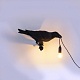 настенный светильник bird lamp black looking right seletti