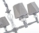 подвесная люстра escada 672/6s grey