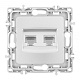 розетка rj45 arte milano 217.45-2.silver