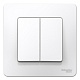 выключатель 2-клавишный 10а systeme electric blanca внутр blnvs010501