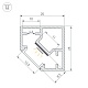 профиль arlight sl-kub-display-2525-2000 anod (алюминий) 055911