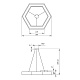 подвесной светодиодный cветильник geometria эра hexagon spo-124-w-40k-051 51вт 4000к белый б0050556
