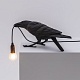настольная лампа bird black playing seletti