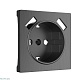 накладка для розетки usb werkel графит рифленый w1179504 4690389158667