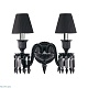 бра delight collection baccarat style zz86303bk-2w