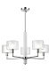 подвесная люстра crystal lux maestro sp-pl5 chrome