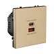 розетка usb a+c 65w, золотой kollinger eclipse ec-024gd