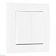 выключатель двухклавишный arte milano set06-1-30-2 white