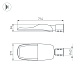 уличный консольный светильник arlight oxor-turi-714х271-120w warm3000 (gr, 144x75 deg, 230v) 053866