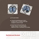 розетка двойная rj45 arte milano 203.45-2.silver