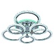 потолочная светодиодная люстра profit light 8027/3+3 chr a