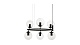 подвесная люстра lumina deco ceredo ldp 6034-6 rnd bk
