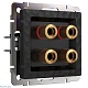 акустическая розетка werkel hammer х4 черный w1285008 4690389163128