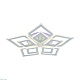 потолочная светодиодная люстра profit light 8464/5c wht