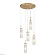 подвесная люстра indigo torcia 11038/5pl brass v000417