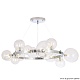 подвесная люстра crystal lux agata sp15 v2 chrome/transparente