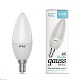 лампа светодиодная gauss e14 5,5w 4100к свеча матовая 1033126